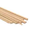 Palo Redondo Delgado de Madera Palo de Tronco Palo Redondo de Madera de Haya Palo de Madera Pequeño Manualidades de Madera Ranura Perforada Palo de Madera