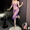 Encaje Tentación Lencería Sexy Pijama de Tirantes Uniforme Sexy de Encaje para Mujer Tentación Juego de Rol Atuendo Transparente F133
