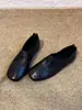 Mocasines súper suaves de piel de oveja estilo "old money", zapatillas planas retro simples para mujer con punta cuadrada sin cordones