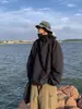 Jaqueta Guerreiro Preto Masculina e Feminina Outono Marca Tendência Jaqueta Casual Solta para Exterior À Prova de Vento e Impermeável Jaqueta de Trabalho para Montanhismo
