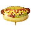 Balão de Folha de Alumínio Hamburguer Cachorro-Quente Pipoca Série de Lanches Filme de Alumínio Desenho Animado Decoração de Banquete de Bebê Layout de Cena Balão