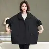 Ropa de Abrigo de Primavera y Otoño para Mujer de Tallas Grandes 100 kg, Chaqueta Elegante de Corte Holgado para Mujeres de Mediana Edad y Mayores