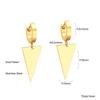 Pendientes Europeos y Americanos Joyería Moda Femenina Personalidad Estrella Redondo Geométricos Pendientes de Acero Inoxidable Pendientes Fabricante Al por Mayor