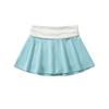 Falda plisada de cintura alta con dobladillo y costuras en contraste de color para fitness, estilo retro americano de otoño, estilo Spice Girl
