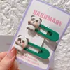 HD7416A02 Lindo Panda Estilo Coreano Pinza para el Cabello Pinza para Flequillo Lateral Pasador de Ocho Vías Pin BB Pasador Accesorio para el Cabello para Mujeres