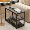 Mesa lateral, mesinha de centro, armário lateral de sofá, mesa de chá móvel, mesinha, prateleira de armazenamento, armário lateral estreito, mesa de chá para lazer na varanda