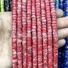 Separadores de 3*6 mm, cuentas sueltas, malaquita, turquesa, lapislázuli, cuentas de rueda doradas, accesorios para bricolaje, pulsera, espaciador, cuentas espaciadoras, cuentas planas de jade