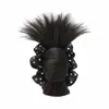 Grampo de Cabelo Peruca de Rabo de Cavalo Baixo com Bolinhas Pretas e Brancas, Estilo Penteado Despojado, Natural e Volumoso