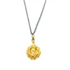 Colar de Flor de Hortênsia Vintage Exquisito Banhado a Ouro de Alta Retenção de Cor com Pingente de Flor Bordada Cravejado de Diamantes, Corrente para Clavícula Estilo Nacional