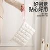 Bolsa de Cosméticos Plegada de Color Sólido Fresco con Nubes 2024 Patchwork Portátil Casual Bolso de Mano Versátil para Mujer