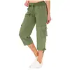 Pantalones de escalada casuales deportivos para mujer con bolsillos, cordón y corte holgado