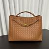 Moda Europea y Americana 2024 Nueva Bolsa Tejida Gran Capacidad Combinable Bolso Tote de Cuero Romboidal Bolso de Mano Casual para Hombro