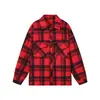 2026 Nueva Chaqueta Camisa de Lana a Cuadros para Hombre Estilo Retro Japonés Manga Larga Cuello Solapa Holgada Casual para Hombre