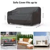 Funda impermeable para silla de mimbre de patio y balcón exterior, funda para sofá de exterior, funda protectora, funda antipolvo para conjunto de ocio, impermeable y a prueba de sol