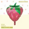 Novos Balões de Folha de Alumínio com Desenhos Animados de Festa de Legumes e Frutas Transfronteiriças Abacaxi Melancia Morango Decoração de Aniversário Fofo Novos Produtos