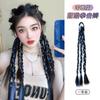 Peluca Trenza Anillo para Cabello Simulación Torcido de Cabello Trenza Larga Tendón de Goma Popular en Internet Mismo Color Trenza Sucia Visto Trenza de Boxeadora Cola de Caballo