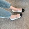 Versión de Piel de Oveja~2026 Zapatos Planos Mary Jane de Cuero Estilo Chanel con Tacón Grueso y Aumento Oculto de Altura, Cómodos y Versátiles para Mujer
