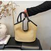 Bolsa Casual de Palha para Mulheres 2025 Nova Moda Tendência Retrô Bolsa Tote Bolsa de Palha Versátil Grande Capacidade Bolsa de Ombro