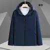 Chamarra de trabajo personalizada, uniforme de grupo impermeable, gabardina de trabajo para otoño e invierno, chamarra ligera con estampado de logo y bordado