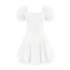 Ropa de Mujer para Comercio Exterior de Aliexpress Estilo Europeo y Americano Transfronterizo Vestido de Encaje con Malla de Encaje Cuadrado Nuevo Zr en Stock