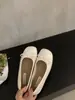 Mocasines planos de estilo de noche con lazo, suaves, para mujer, primavera y otoño, poco profundos, estilo francés de ballet, zapatos de abuela de suela blanda