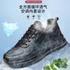Sapatos de Terahertz Estilo Primavera e Outono, Couro Completo, Impermeável, Preto, Sapatos de Viagem Antiderrapantes, Sapatos de Terapia Magnética com Vibração Magnética, Sapatos de Massagem com Pulso Elétrico