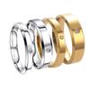 Anillo de acero de titanio con diseño de nicho que no se decolora, anillo de pareja, pulsera de diamantes de acero inoxidable a juego, venta al por mayor