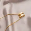 Verano Nuevo Trendy Simple Lujo Ligero Diseño Nicho Collar Letra H Concha Imitación Cadena Clavícula para Mujer Explosiones de Gama Alta