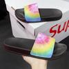 Pantuflas para Mujer en Verano, Antideslizantes, Graffiti de Suela Gruesa para Interiores, Hogar, Baño, Baño, Sandalias y Pantuflas de Suela Gruesa para Exteriores, Playa