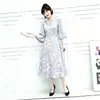 Vestido A-line Holgado de Manga Media y Cuello Redondo con Estampado Floral Retro Nuevo 2026, Estilo Suave y Elegante, Versátil para el Uso Diario