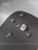 1000 Piezas de Decoraciones de Moños para Uñas de Aleación Mixta, Moños de Cinta Huecos, Pedrería Plateada para Uñas, Al por Mayor