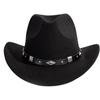 Explosiones Transfronterizas Sombrero de Mezclilla Occidental Rizado Estilo Europeo y Americano Moda para Hombre y Mujer Británico Combinable Color Sólido Sombrero de Jazz Sombrero de Copa