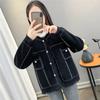 Abrigo Tweed con Flecos para Mujer Otoño y Otoño 2025 Otoño Nuevo Diseño Nicho Francés Imitación Lana Doble Cara para Mujer
