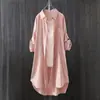 Comercio Exterior Transfronterizo Camisa Lisa de Mujer Top Estilo Western para Mujer Sentido del Diseño Nicho Abrigo Delgado Camisa Larga Ropa de Primavera y Otoño