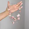 Colar de Concha Rosa com Borlas em Camadas Design Único Europeu e Americano Corrente para Clavícula Exagerada Bohemia Irregular