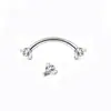 Conjunto de 8 Peças de Aço Inoxidável da Moda Mais Vendido da Amazon com Zircônia Incrustada Shambhala Piercing Joia Bola Cheia de Diamante Sobrancelha Unha
