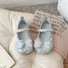 Zapatos de Cuero con Lentejuelas Estilo Dulce para Niñas 2026 Primavera/Verano Nuevos Zapatos de Princesa con Lazo y Perlas para Actuación y Baile