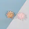 Pendientes Flor de Pétalo Directo de Fábrica Temperamento Fresco Simple Celebridad de Internet Pendientes de Cristal Accesorios Joyería
