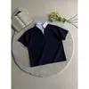 Venta directa del fabricante: Camisa Polo de Verano para Hombre Estilo Universitario Falso Dos Piezas Manga Corta Fresca y Elegante, Camiseta de Manga Media Marca de Tendencia