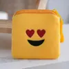 Expresión Creativa Expresión de Patrón Cremallera Linda Universal Bordado Asiento de Cambio Dibujo Animado Lindo Dibujo Animado Bolso Pequeño Bolso de Cara Sonriente