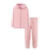 Conjunto Esportivo de Lã Infantil Outono e Inverno Camada Dupla Espessada Conjunto Esportivo para Meninos e Meninas Casaco e Calça de Bebê