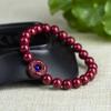 Venta al por mayor de fábrica cinabrio de mineral en bruto auspicioso ruyi pulsera con hebilla de la paz natural alto contenido púrpura imperial arena dorada pulsera
