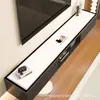 Alfombrilla de cuero blanco y negro de alta gama para aparador, impermeable y a prueba de aceite, protector de encimera lavable, mueble de TV, zapatero, alfombrilla de mesa