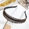 Faixa de Cabeça Larga Brilhante com Strass, Moda Europeia e Americana, Faixa de Cabelo Elegante e Estilosa Toda em Strass, Acessório de Cabelo Versátil para Mulheres