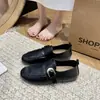 Zapatos de cuero para mujer estilo retro británico, nueva colección otoño 2026, mocasines sin cordones, zapatos planos versátiles, estilo Mary Jane JK