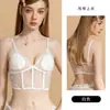 Conjunto de Lingerie Sexy DZ Guiruo 7239: Renda de Malha Transparente com Detalhes de Laço e Calcinha e Top Vazados