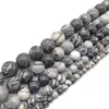 Piedra de Malla Negra Natural Cuentas Redondas Esmeriladas Cuentas Sueltas Fábrica de Joyería Transfronteriza Amazon Shopee Aliexpress Venta al por Mayor