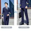 Uniforme de capitán chino para hombre, atuendo de clase para estudiante de asistente de vuelo de aviación, anfitrión, bar, seguridad, traje de guardia de propiedad