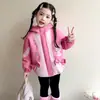 Jaqueta Acolchoada Estilosa para Meninas Outono/Inverno com Pelúcia Quente Roupa de Inverno para Bebê Menina 2026 Nova Corta-vento Espesso