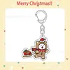 Oso Autocrítico de Navidad 2026 Lindo Dibujo Animado Temático Navideño Exquisita Bolsa de Regalo Pequeña Llavero Colgante para Coche